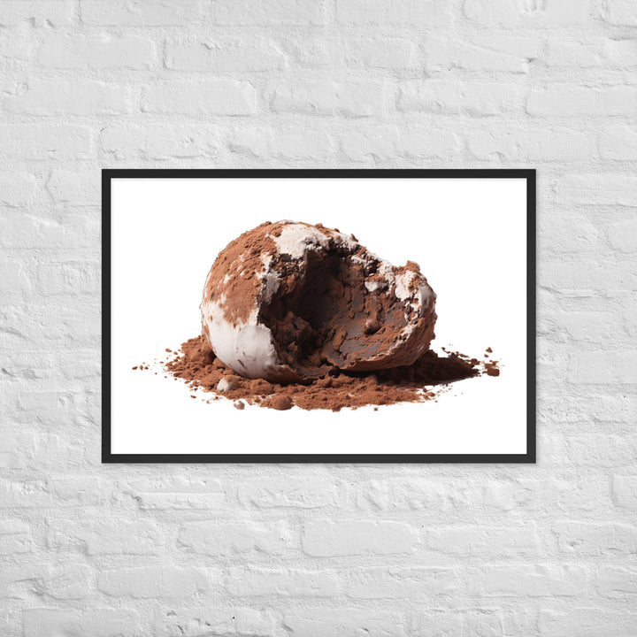 Oozing Chocolate Truffle Delight Framed poster 🤤 from Yumify.AI