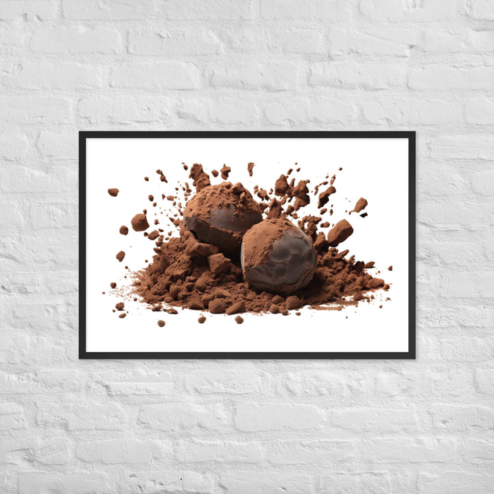 Oozing Chocolate Truffle Delight Framed poster 🤤 from Yumify.AI