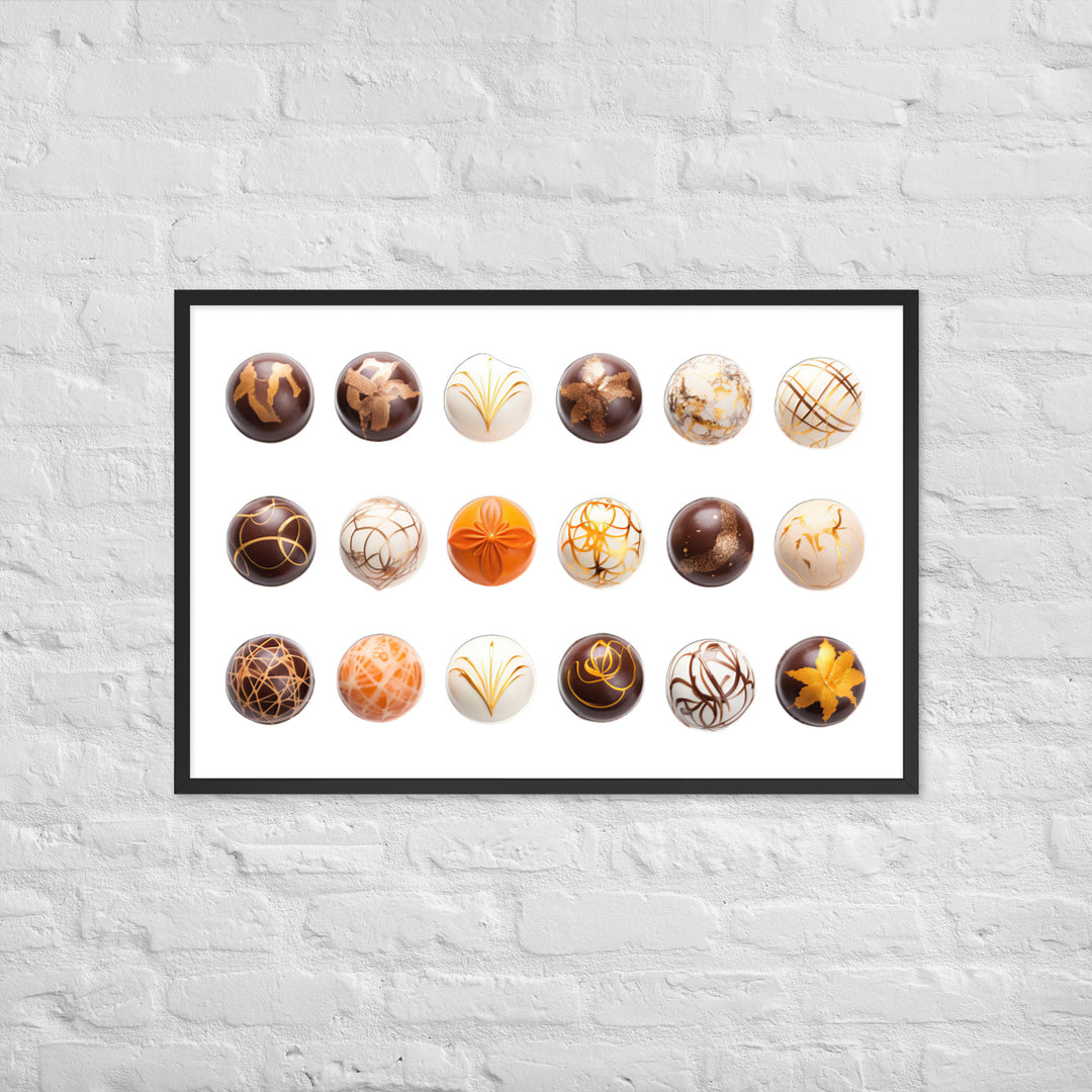 Artisanal Chocolate Bonbons Framed poster 🤤 from Yumify.AI