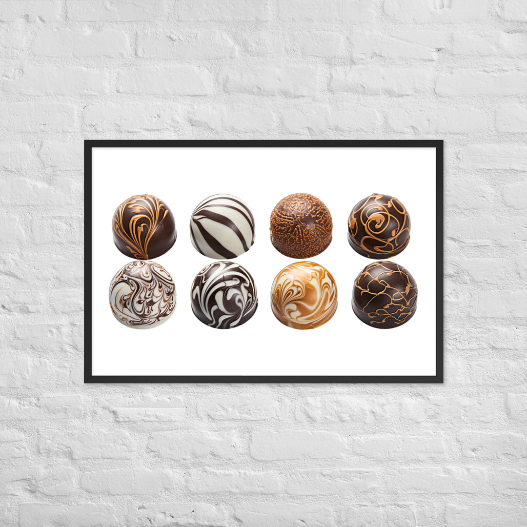 Artisanal Chocolate Bonbons Framed poster 🤤 from Yumify.AI