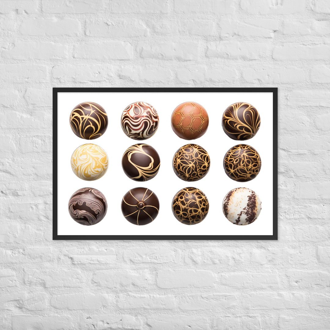 Artisanal Chocolate Bonbons Framed poster 🤤 from Yumify.AI