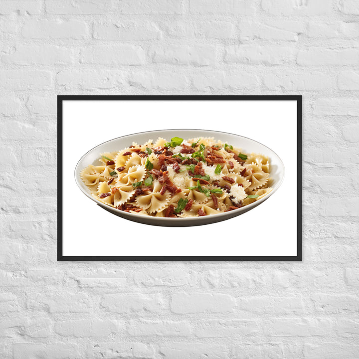 Sun dried Tomato Farfalle Framed poster 🤤 from Yumify.AI