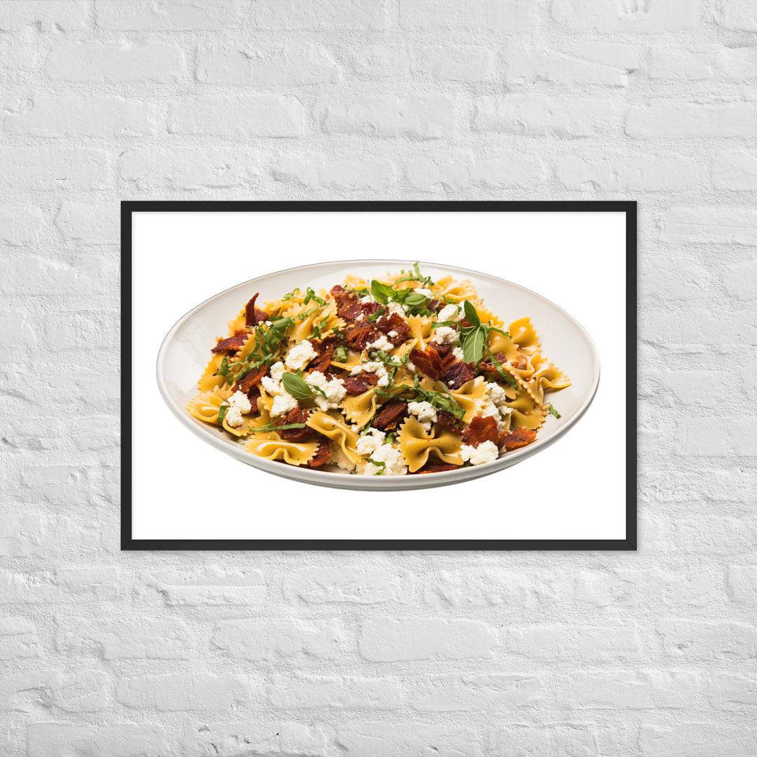 Sun dried Tomato Farfalle Framed poster 🤤 from Yumify.AI