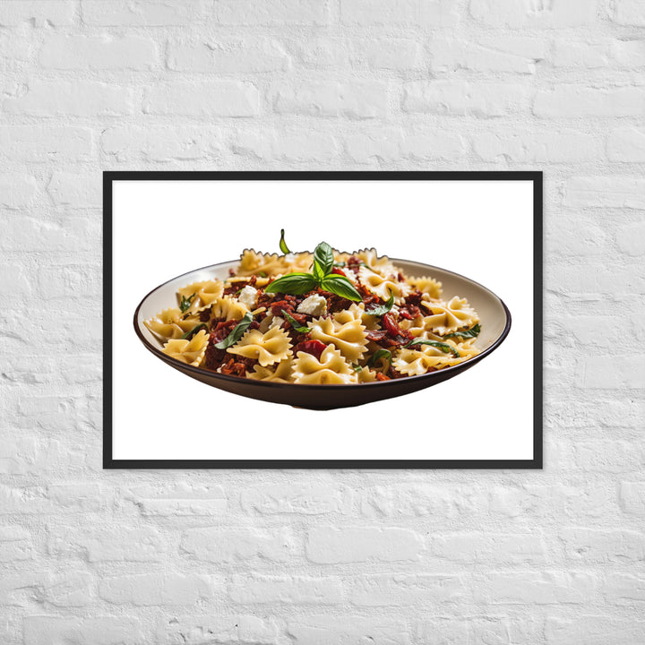 Sun dried Tomato Farfalle Framed poster 🤤 from Yumify.AI