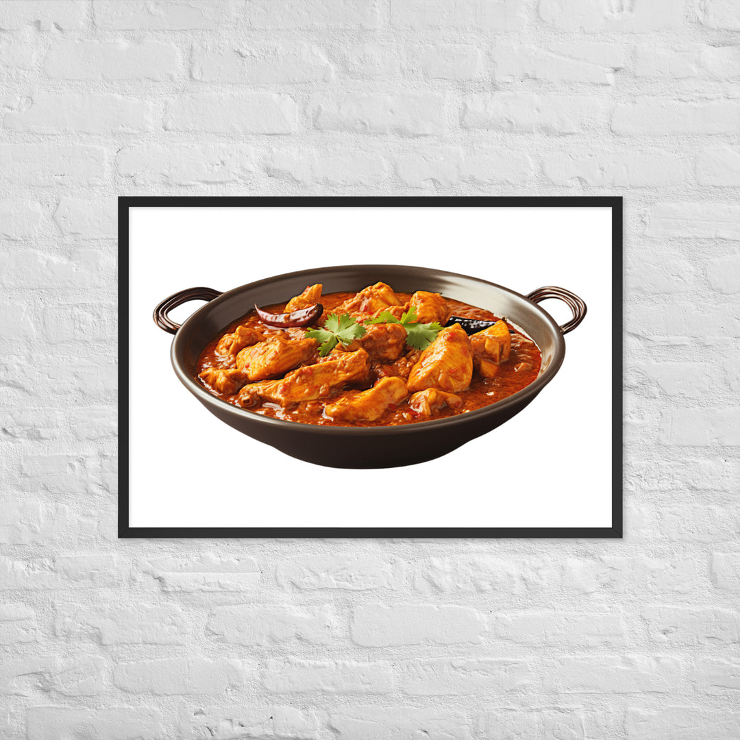 Spicy Chicken Curry Delight Framed poster 🤤 from Yumify.AI