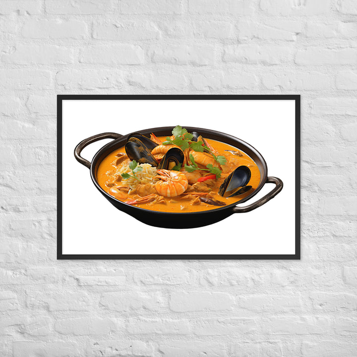 Seafood Curry Extravaganza Framed poster 🤤 from Yumify.AI