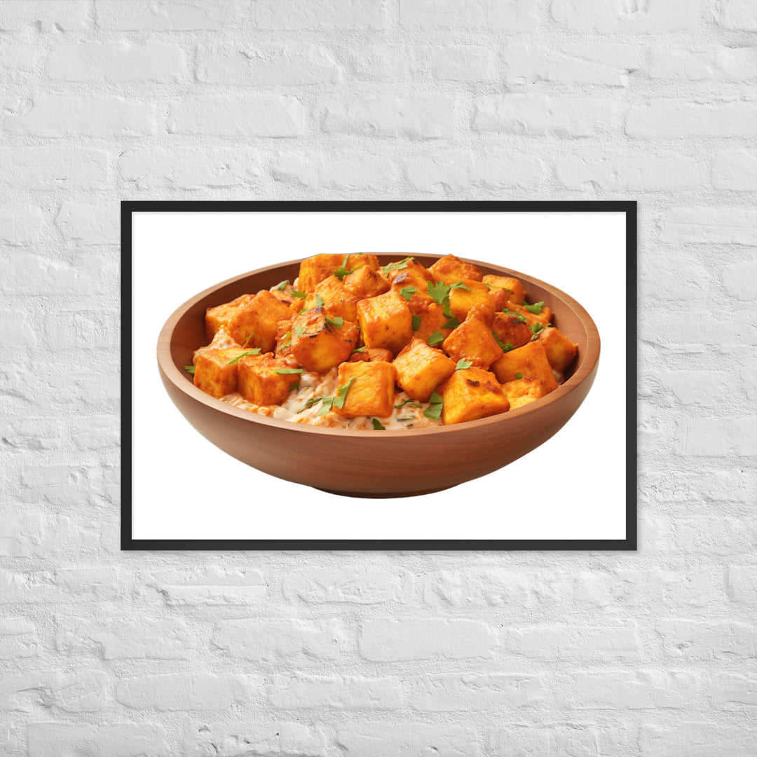 Paneer Tikka Masala Glow Framed poster 🤤 from Yumify.AI