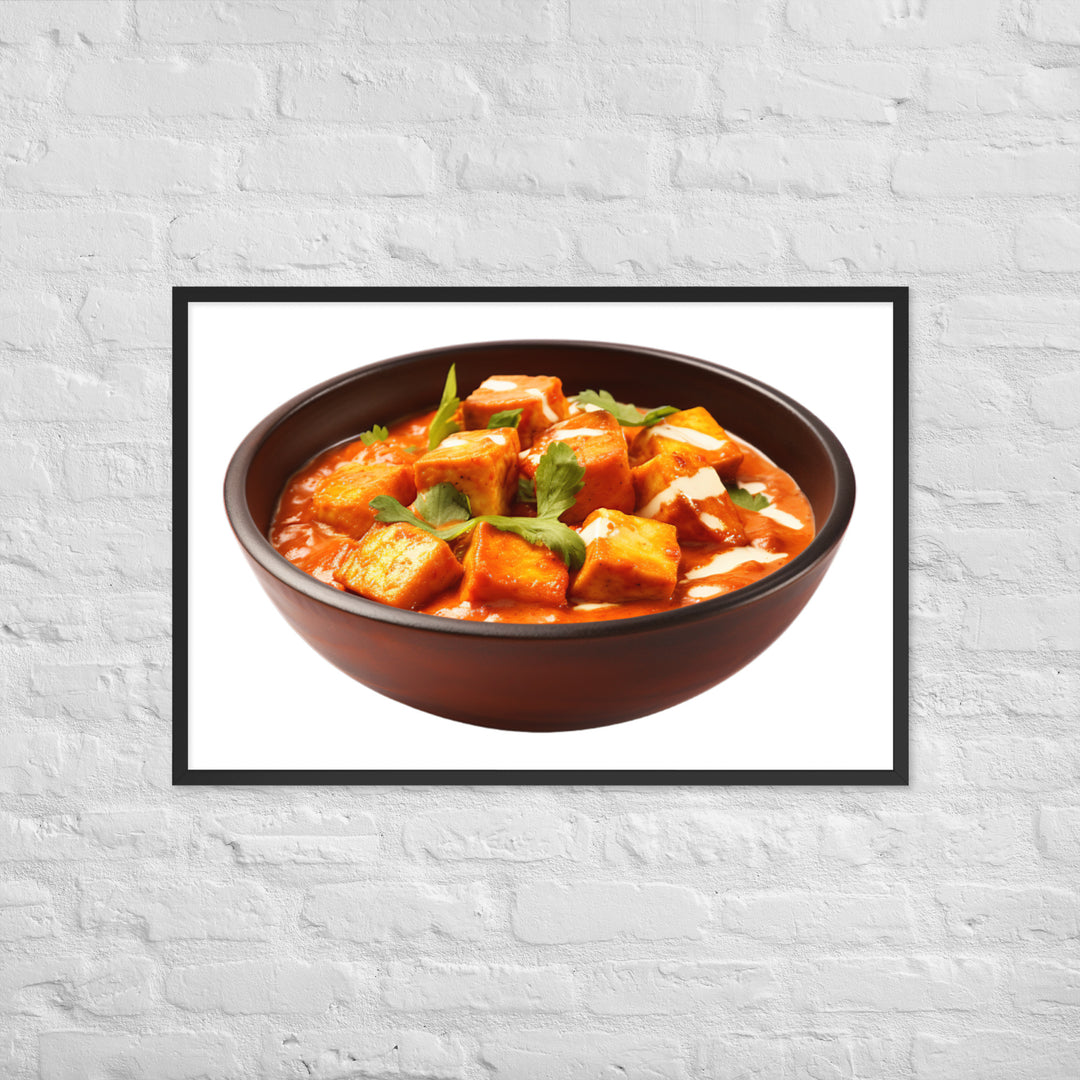 Paneer Tikka Masala Glow Framed poster 🤤 from Yumify.AI