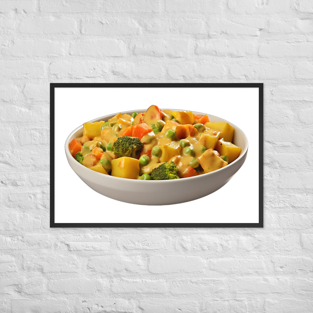 Creamy Vegan Vegetable Curry Framed poster 🤤 from Yumify.AI