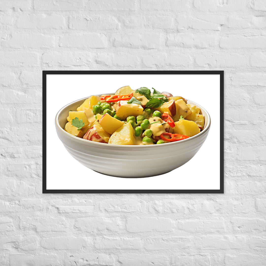 Creamy Vegan Vegetable Curry Framed poster 🤤 from Yumify.AI