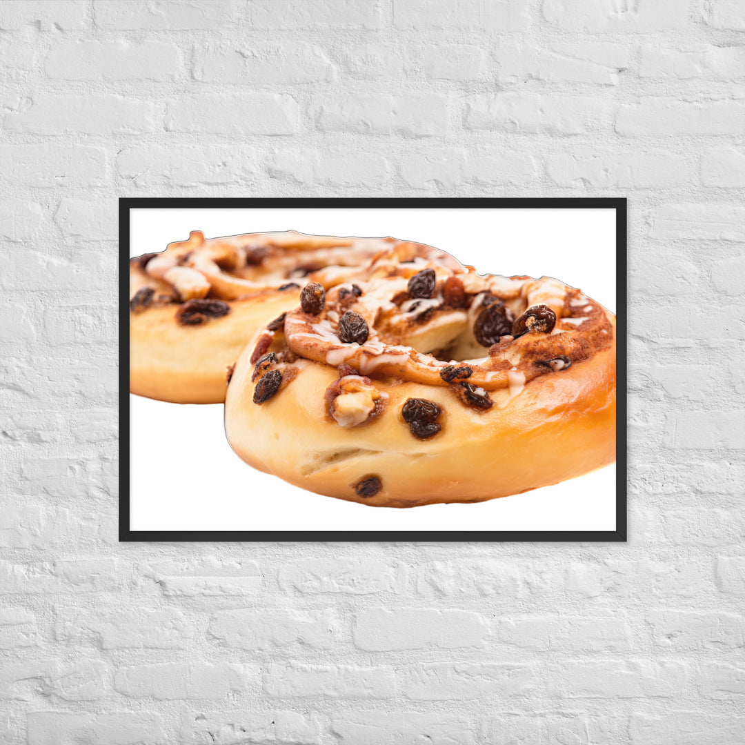 Cinnamon Raisin Bagel Framed poster 🤤 from Yumify.AI