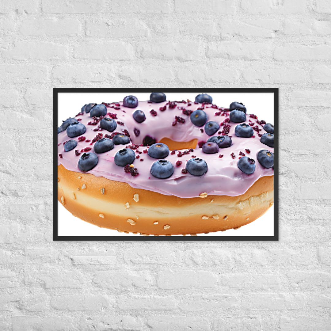 Blueberry Bagel Framed poster 🤤 from Yumify.AI