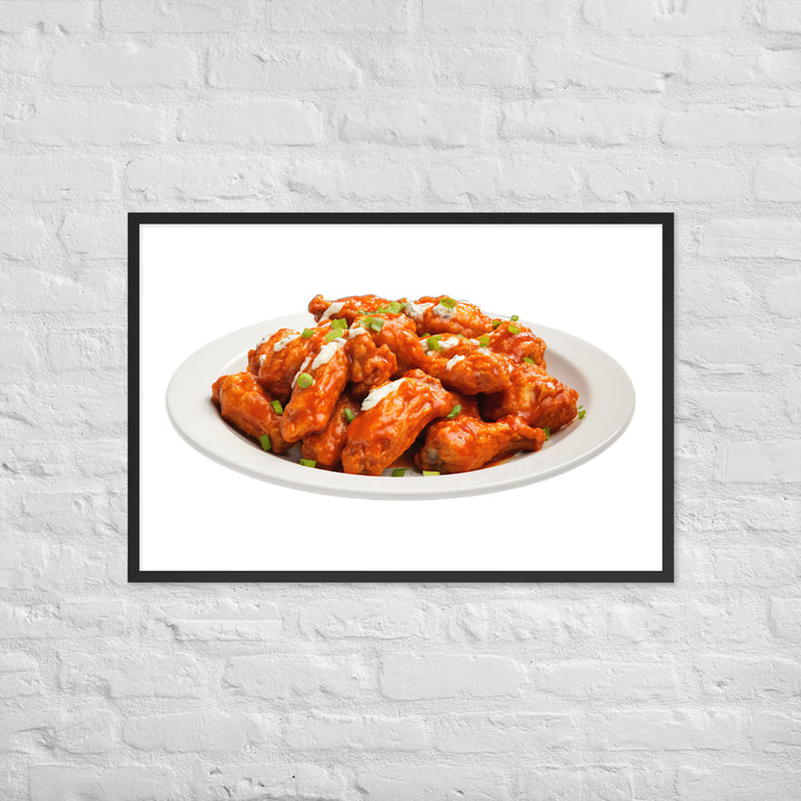 Spicy Buffalo Wings Framed poster 🤤 from Yumify.AI