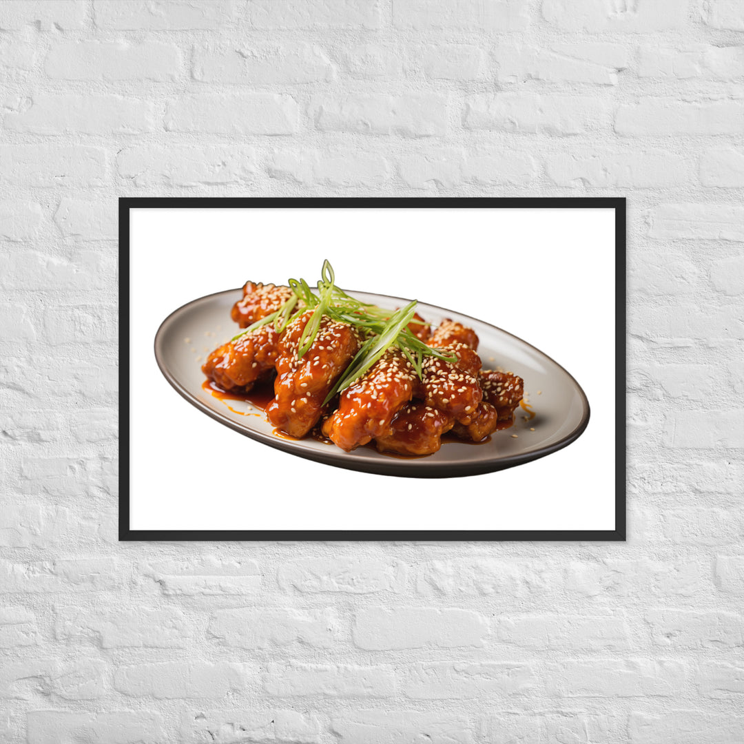 Korean Fried Chicken Delight Framed poster 🤤 from Yumify.AI