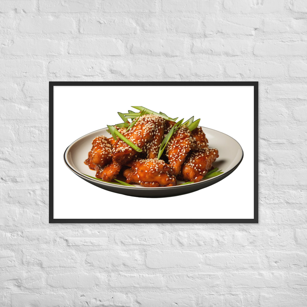 Korean Fried Chicken Delight Framed poster 🤤 from Yumify.AI