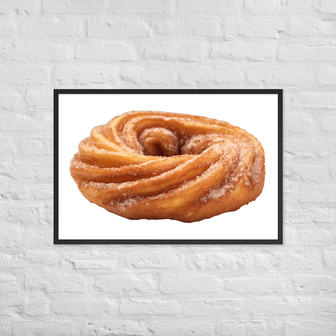 Cinnamon Sugar Donut Twist Framed poster 🤤 from Yumify.AI