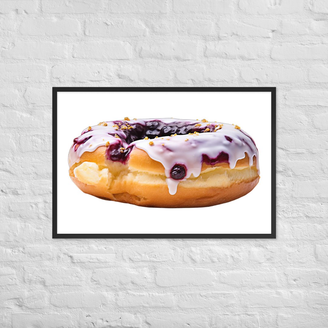 Blueberry Filled Donut Framed poster 🤤 from Yumify.AI