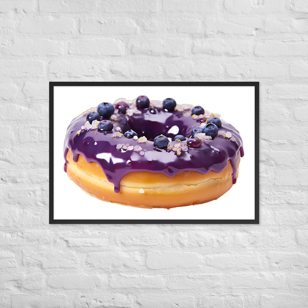 Blueberry Filled Donut Framed poster 🤤 from Yumify.AI