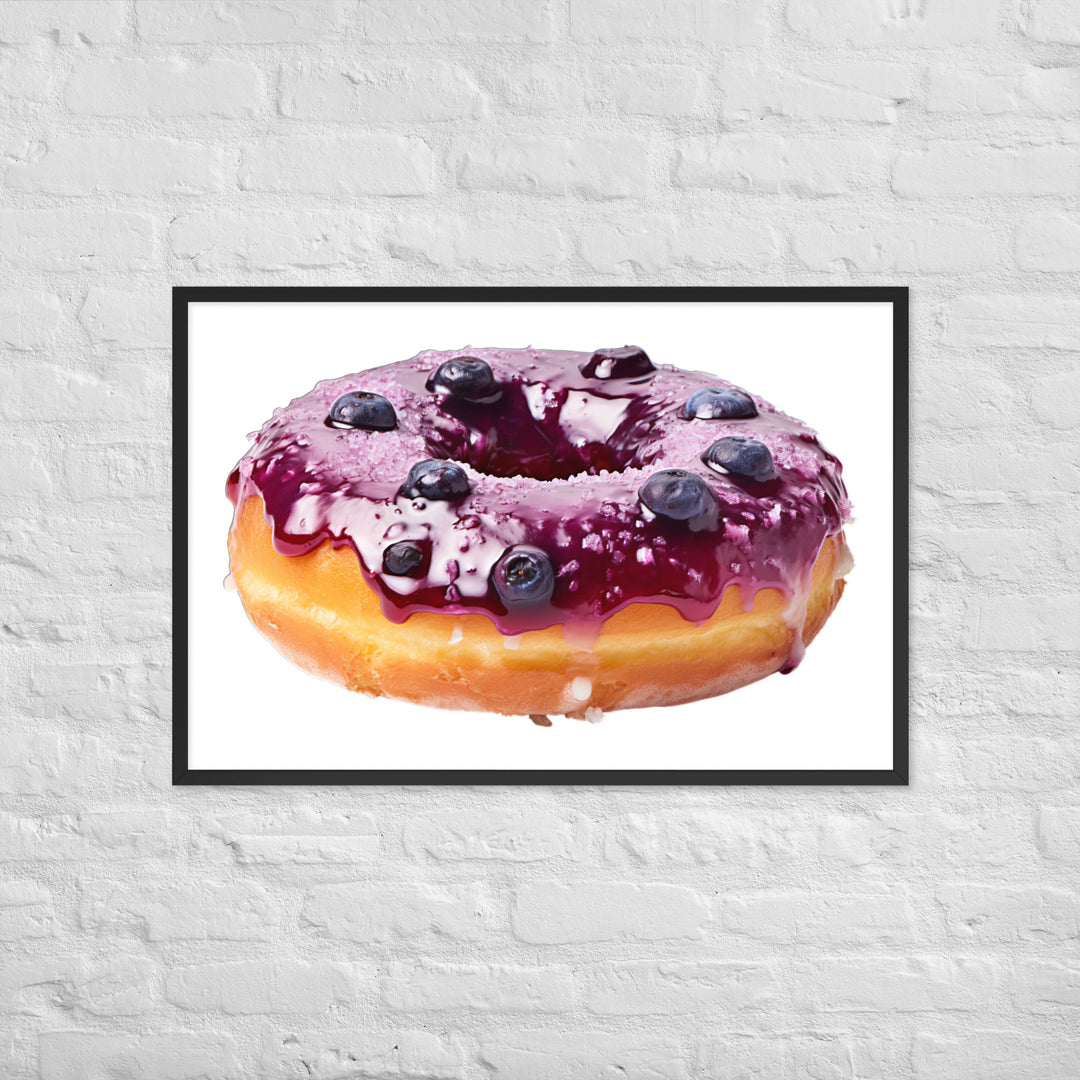 Blueberry Filled Donut Framed poster 🤤 from Yumify.AI