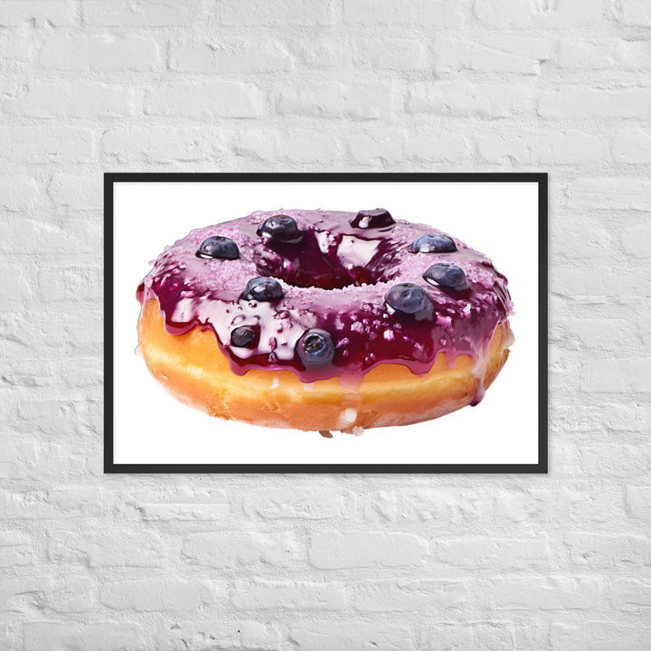 Blueberry Filled Donut Framed poster 🤤 from Yumify.AI