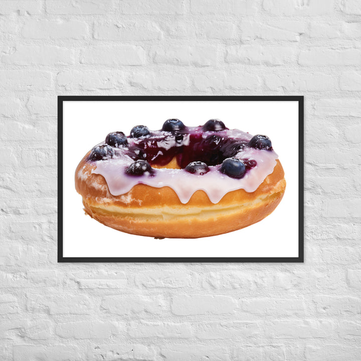 Blueberry Filled Donut Framed poster 🤤 from Yumify.AI