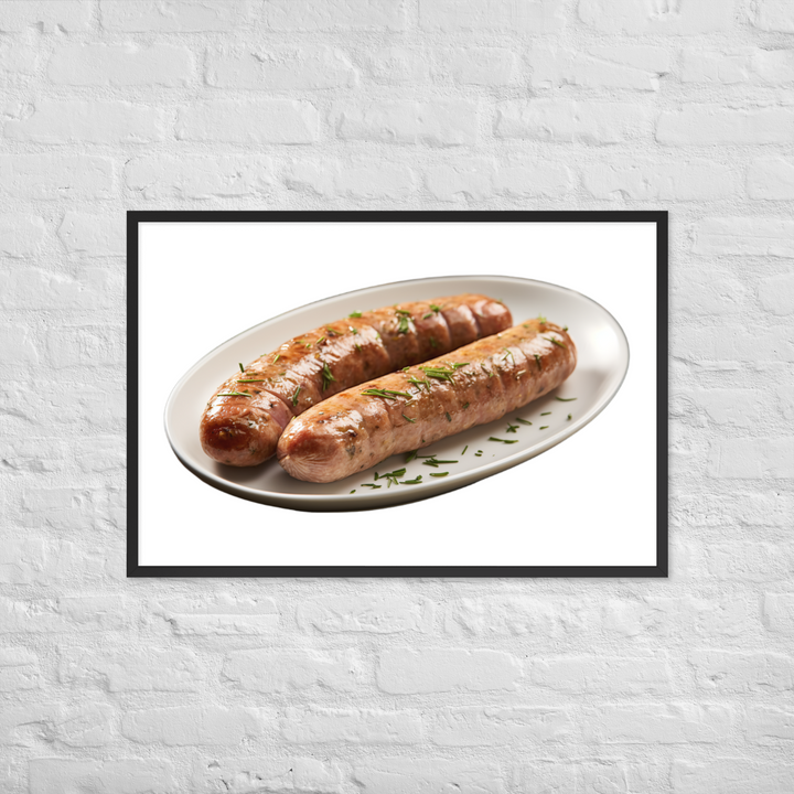 Herbed Chicken Sausage Framed poster 🤤 from Yumify.AI