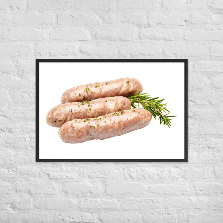 Herbed Chicken Sausage Framed poster 🤤 from Yumify.AI