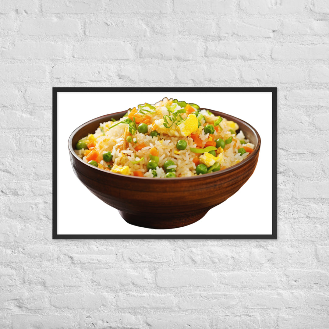 Classic Egg Fried Rice Framed poster 🤤 from Yumify.AI