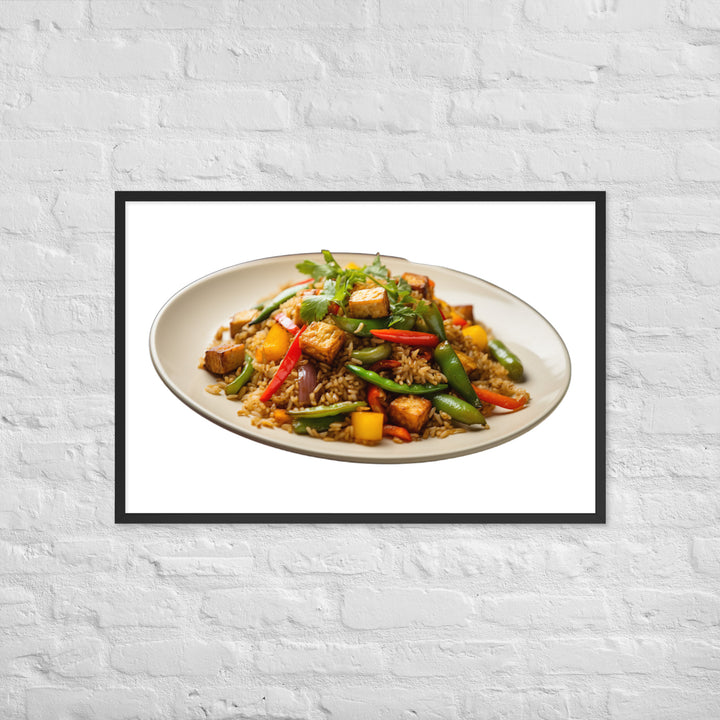 Vegetable Fried Rice Framed poster 🤤 from Yumify.AI