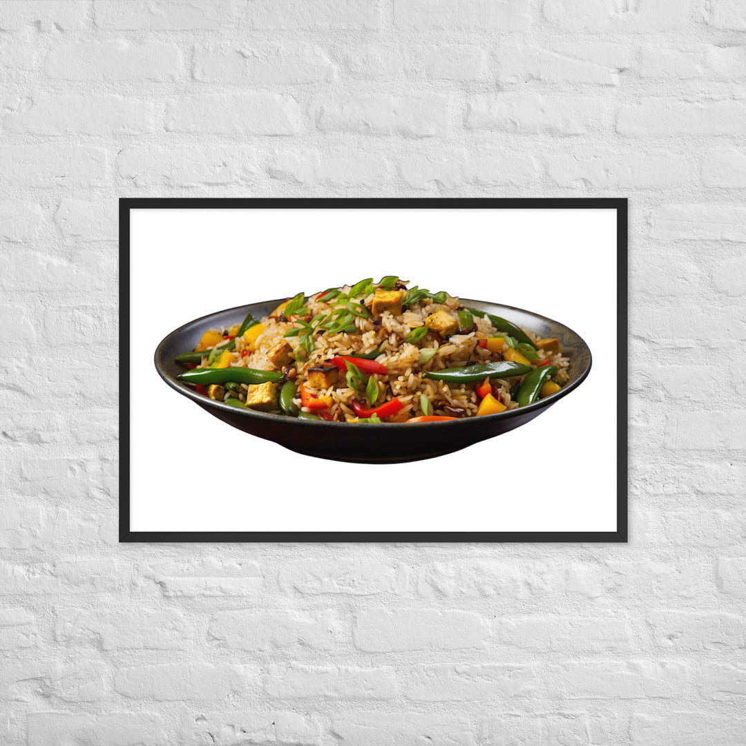 Vegetable Fried Rice Framed poster 🤤 from Yumify.AI