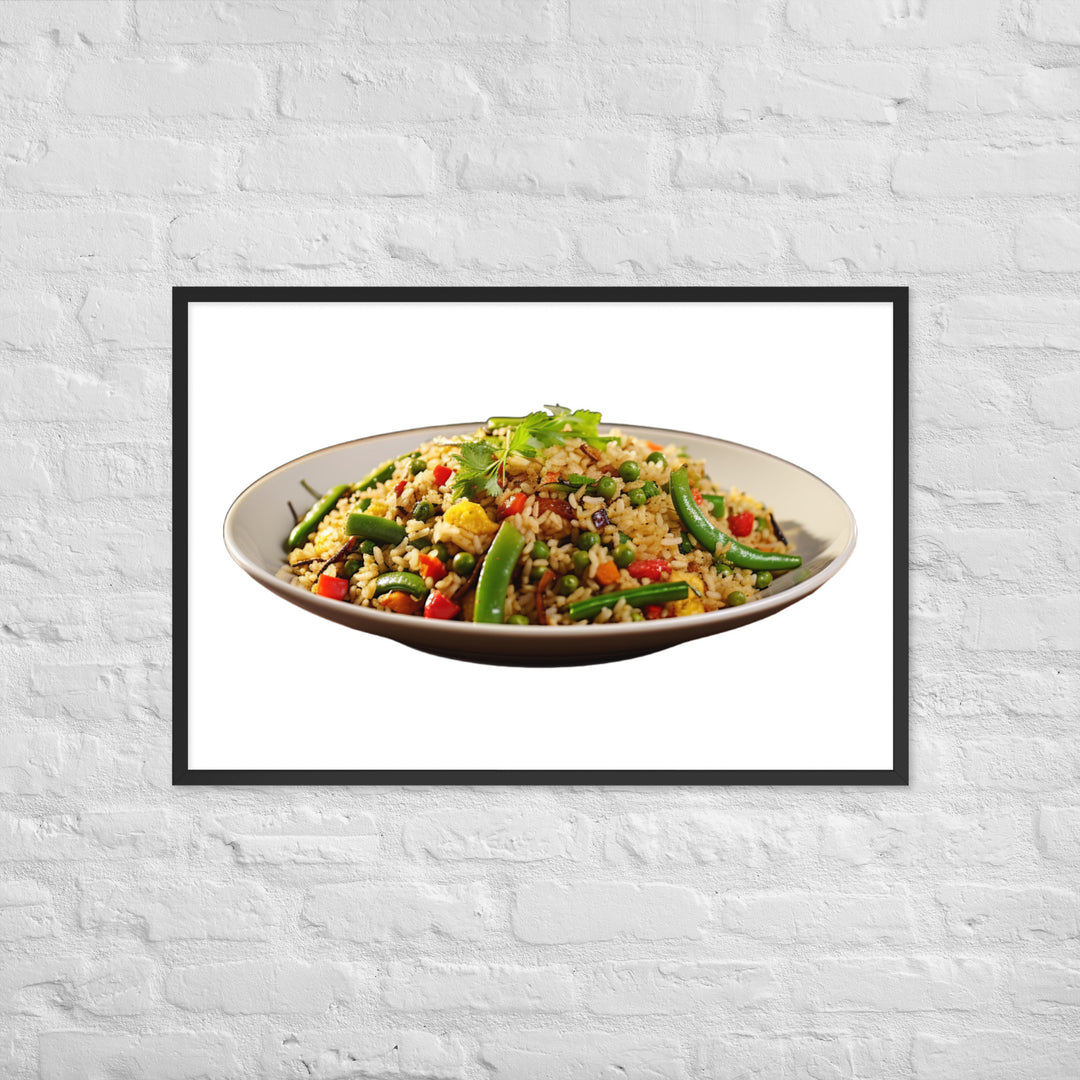 Vegetable Fried Rice Framed poster 🤤 from Yumify.AI