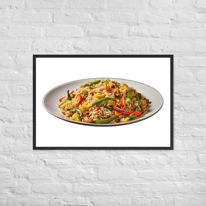 Vegetable Fried Rice Framed poster 🤤 from Yumify.AI