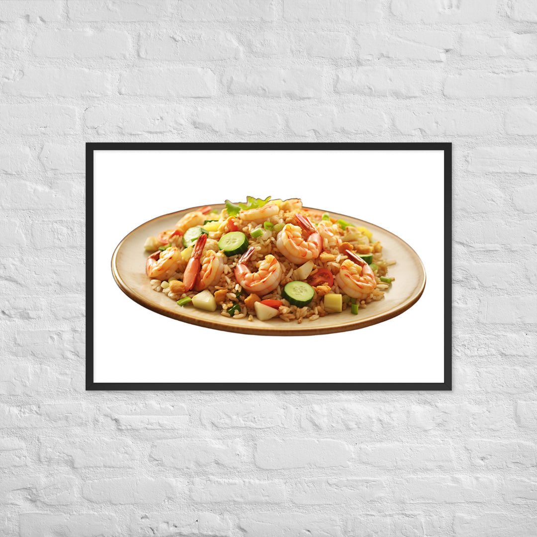 Shrimp Fried Rice Framed poster 🤤 from Yumify.AI