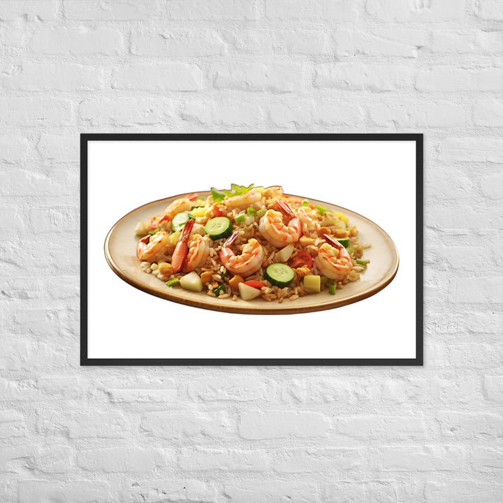 Shrimp Fried Rice Framed poster 🤤 from Yumify.AI