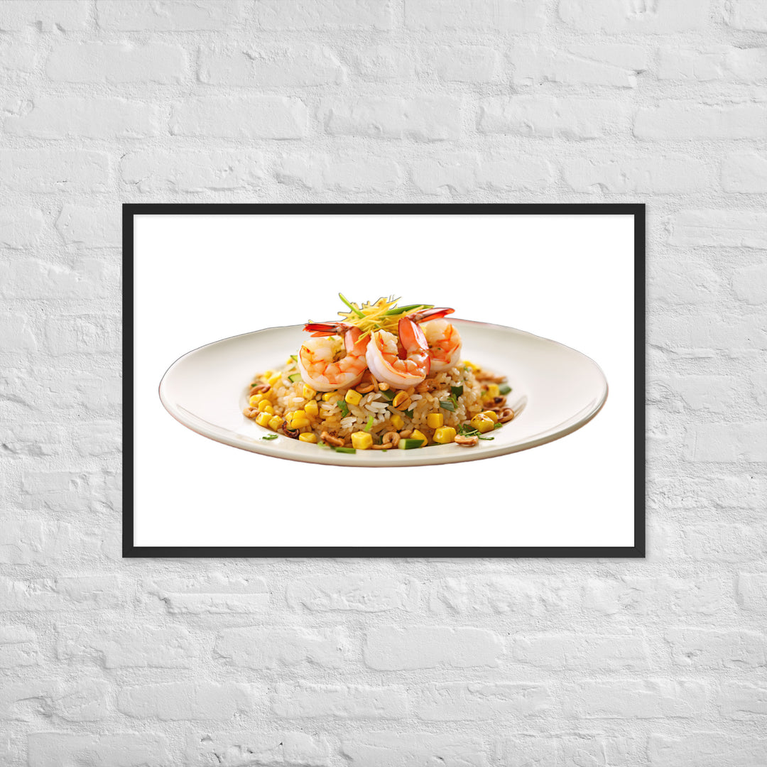 Shrimp Fried Rice Framed poster 🤤 from Yumify.AI