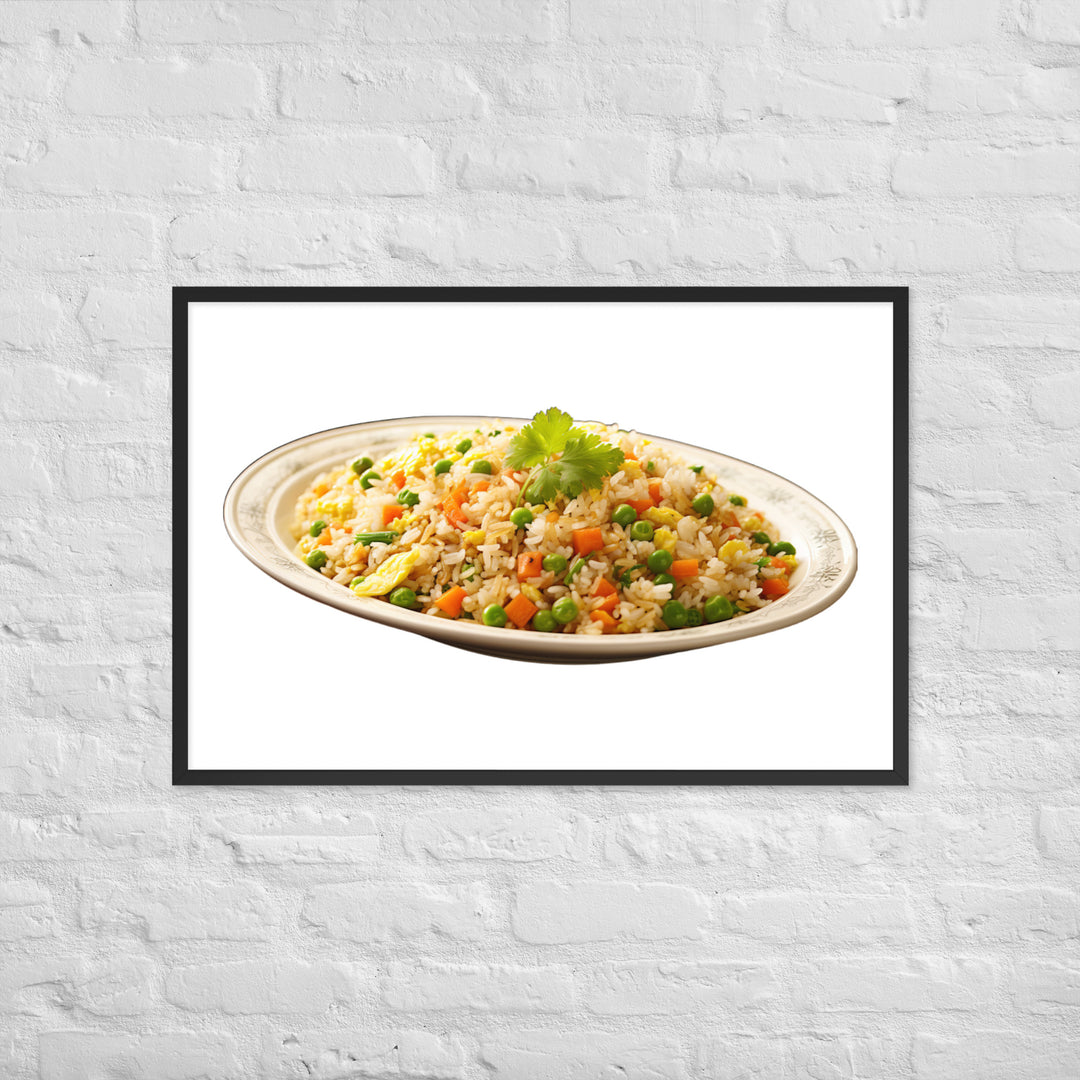 Classic Egg Fried Rice Framed poster 🤤 from Yumify.AI