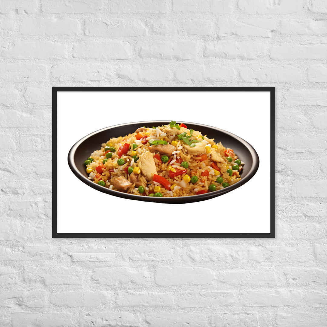 Chicken Fried Rice Framed poster 🤤 from Yumify.AI