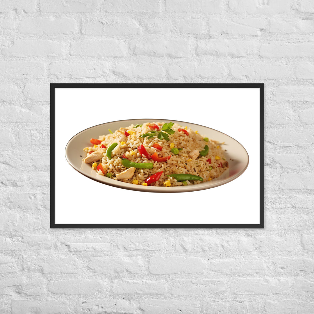 Chicken Fried Rice Framed poster 🤤 from Yumify.AI