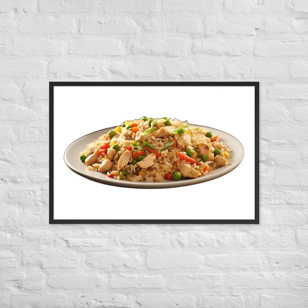 Chicken Fried Rice Framed poster 🤤 from Yumify.AI