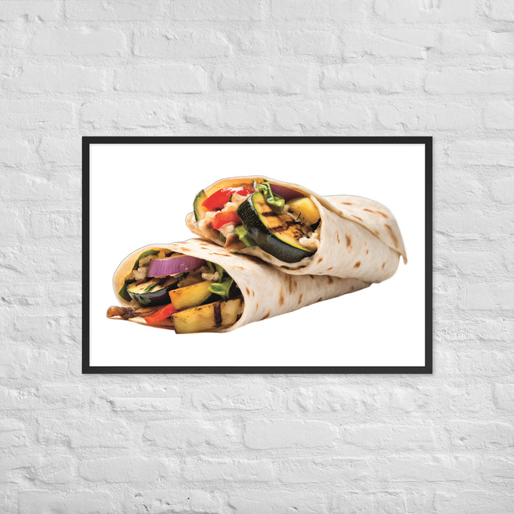 Vegetarian Shawarma Framed poster 🤤 from Yumify.AI