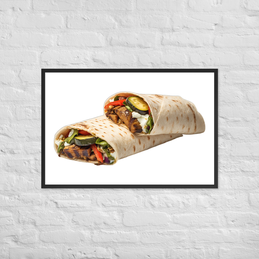 Vegetarian Shawarma Framed poster 🤤 from Yumify.AI