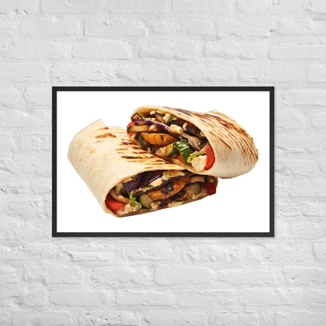 Vegetarian Shawarma Framed poster 🤤 from Yumify.AI