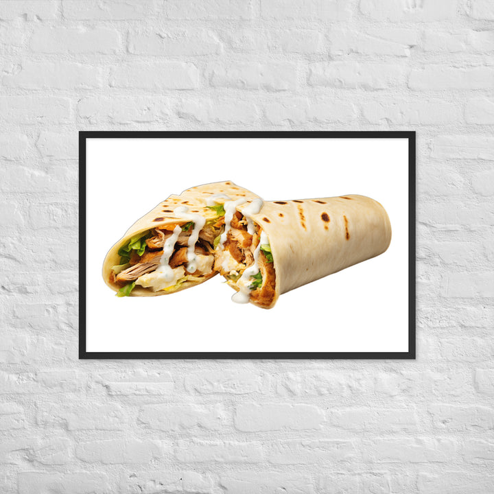 Spiced Chicken Shawarma Framed poster 🤤 from Yumify.AI