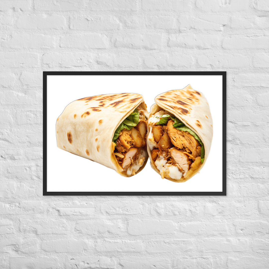 Spiced Chicken Shawarma Framed poster 🤤 from Yumify.AI