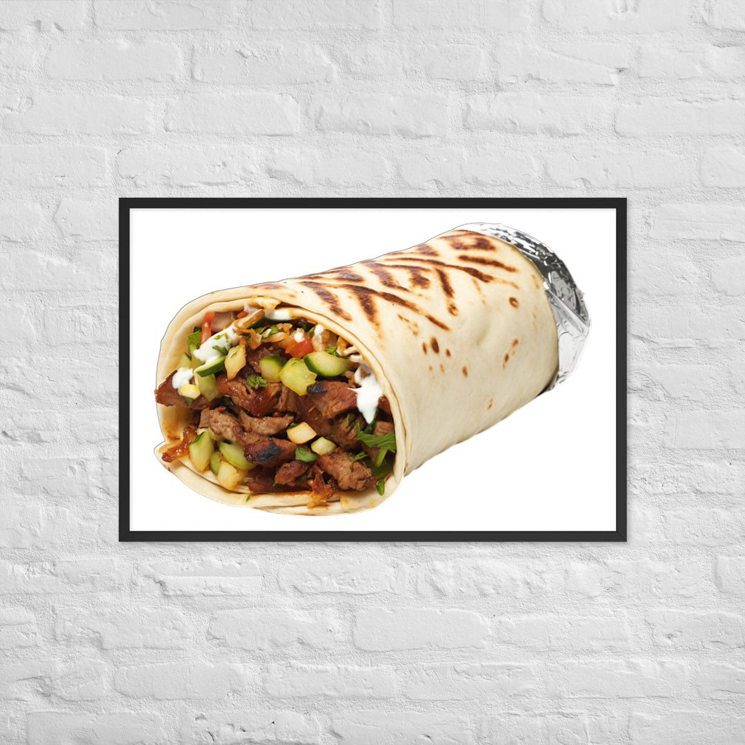 Mixed Meat Shawarma Framed poster 🤤 from Yumify.AI