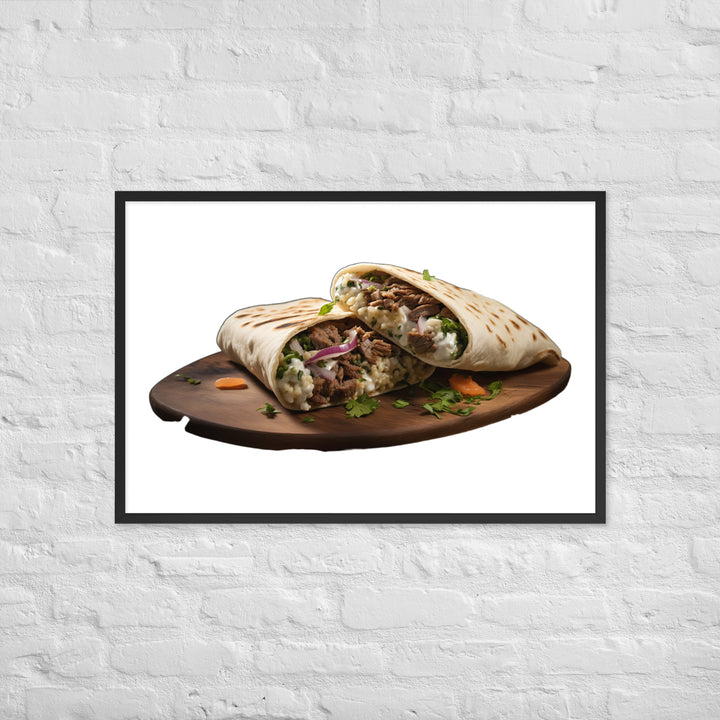 Lamb Shawarma Delight Framed poster 🤤 from Yumify.AI