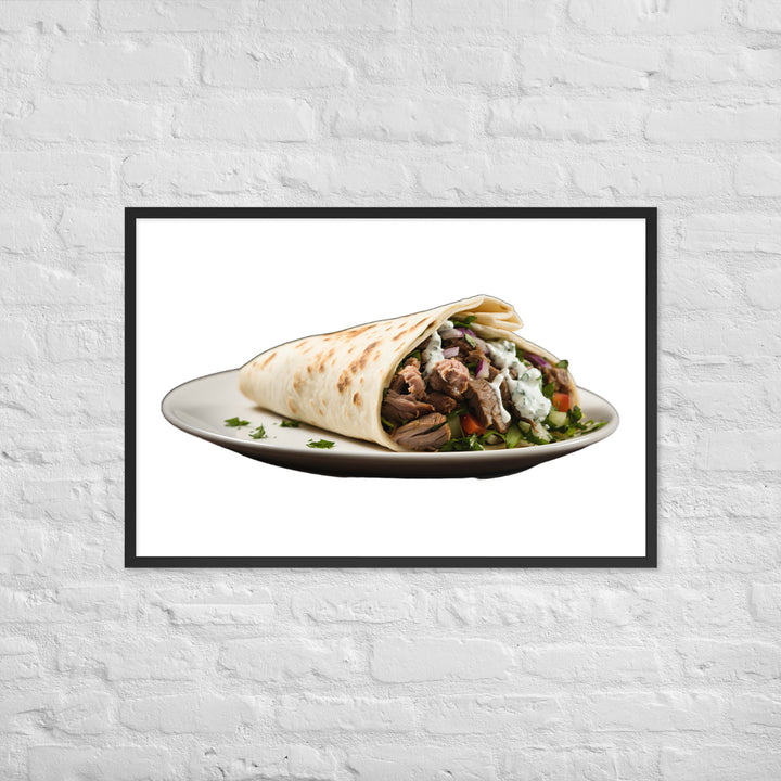 Lamb Shawarma Delight Framed poster 🤤 from Yumify.AI