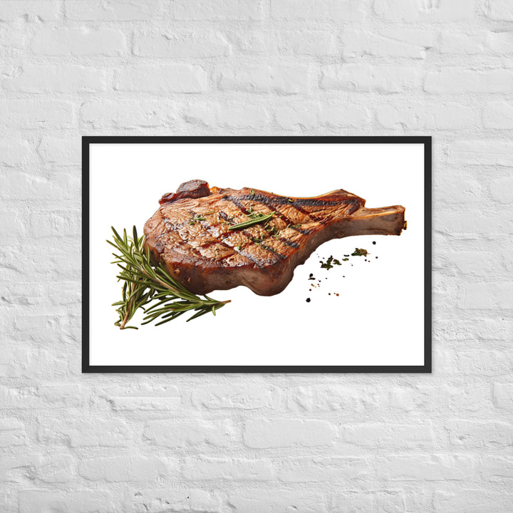 T Bone Steak with Herbs Framed poster 🤤 from Yumify.AI