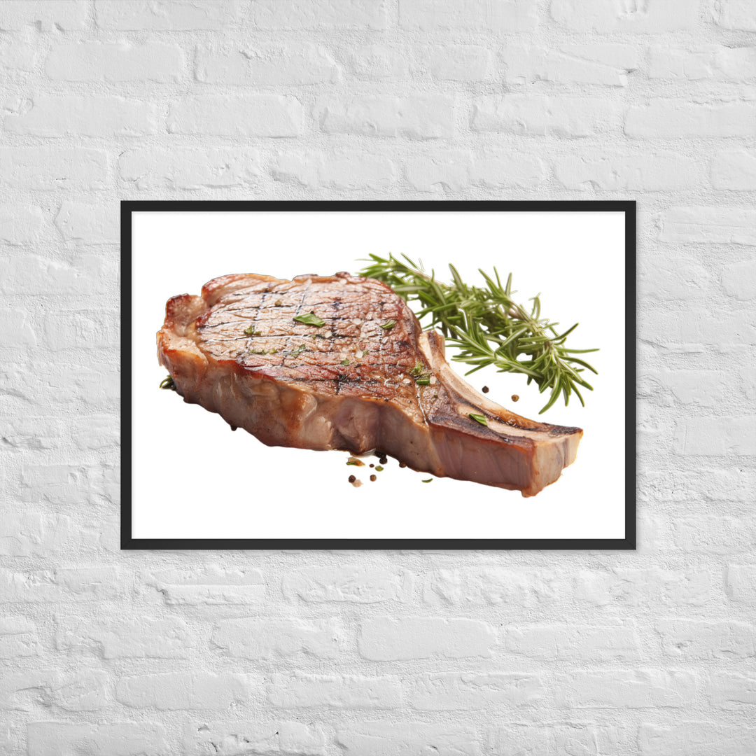 T Bone Steak with Herbs Framed poster 🤤 from Yumify.AI