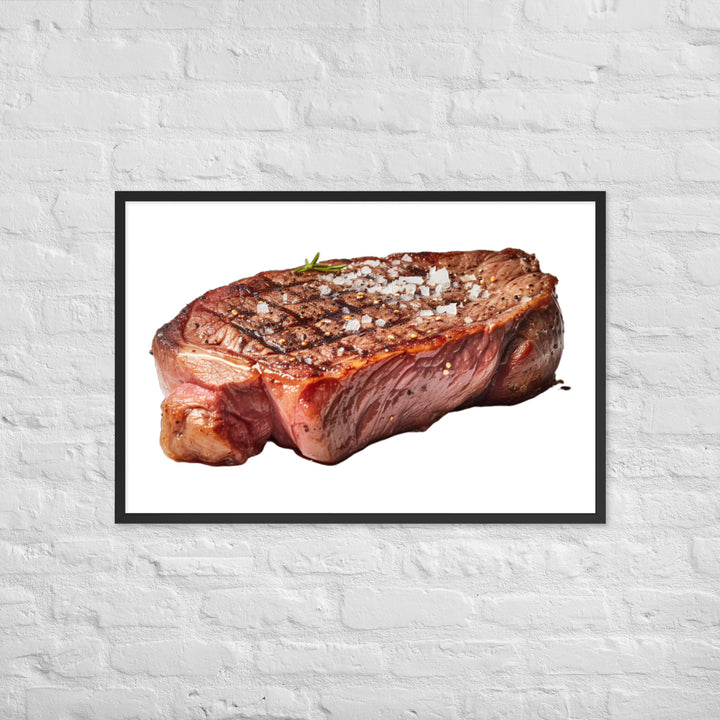 Sizzling Ribeye Steak Framed poster 🤤 from Yumify.AI